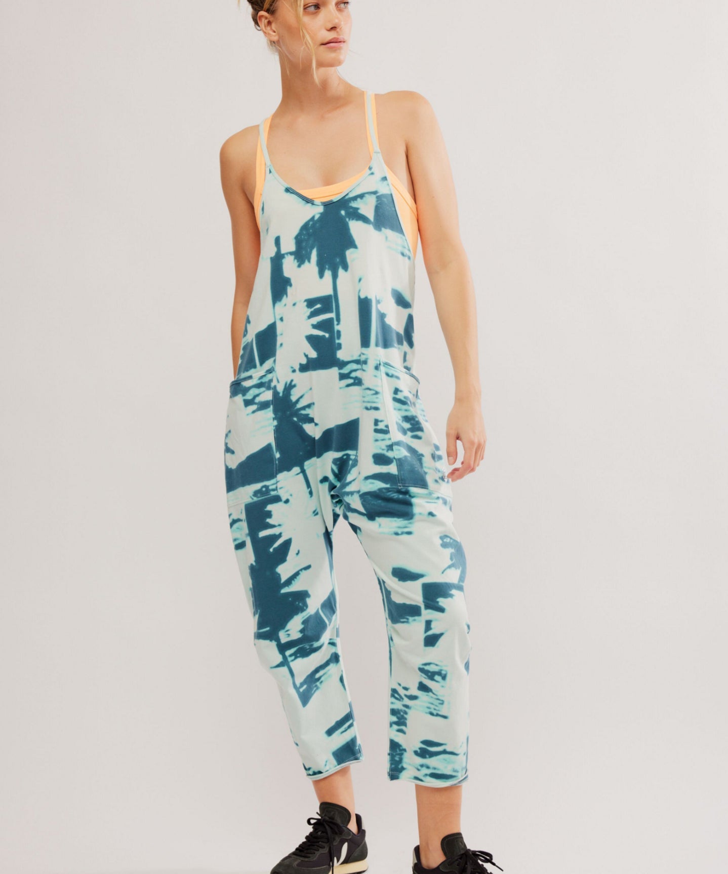 Hot Shot Printed Onesie by Free People - palm beach green - Blue Sky Fashions & Lingerie