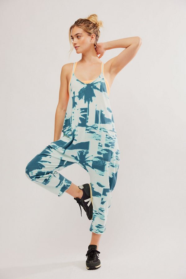 Hot Shot Printed Onesie by Free People - palm beach green - Blue Sky Fashions & Lingerie