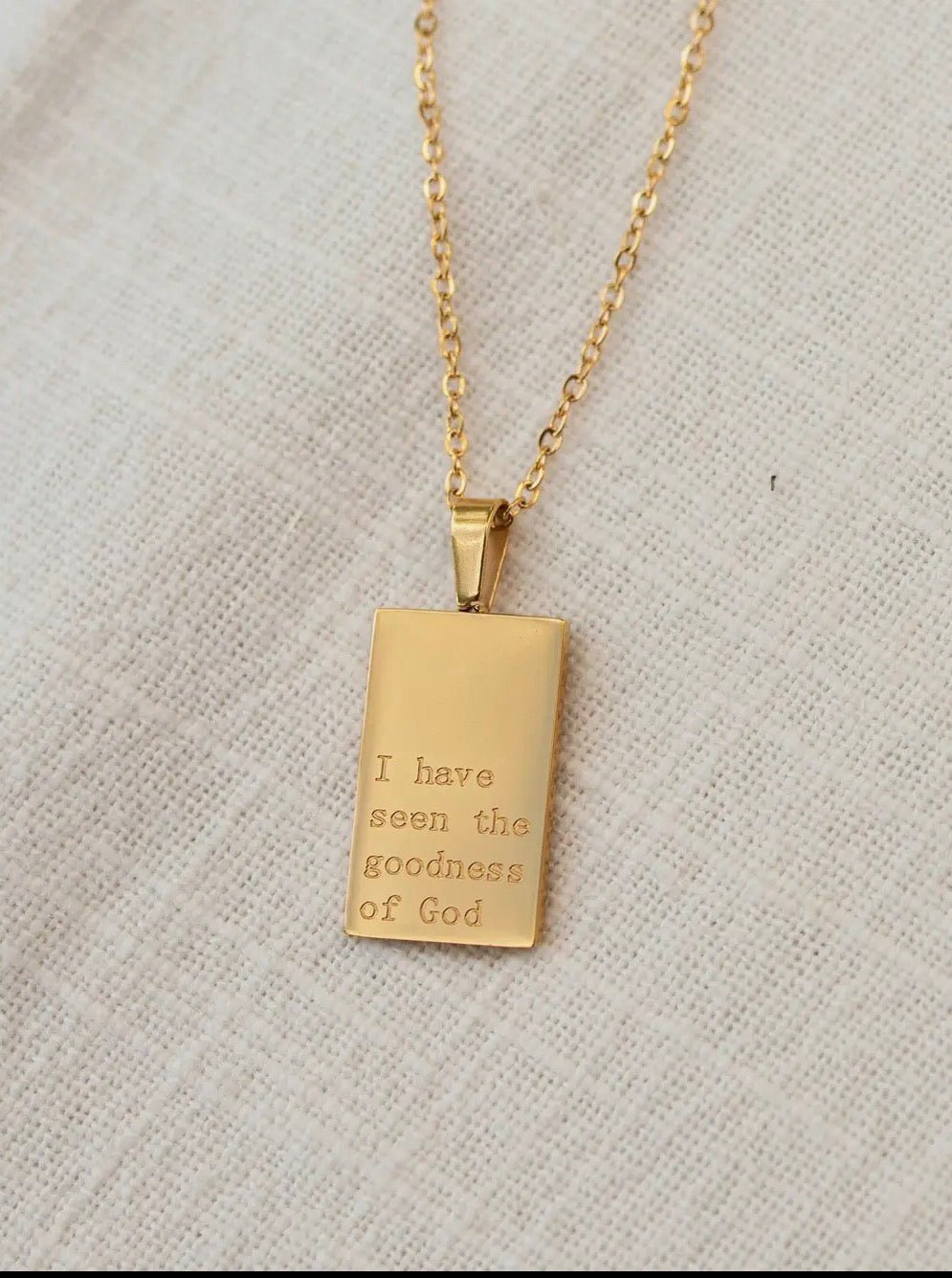 I Have Seen The Goodness of God 18k gold plated necklace - Blue Sky Fashions & Lingerie