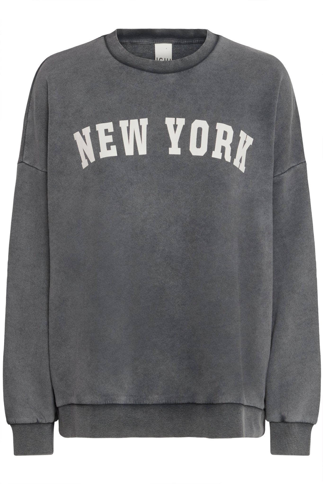 Ichi Lula New York sweatshirt - kitten gray - Blue Sky Fashions & Lingerie