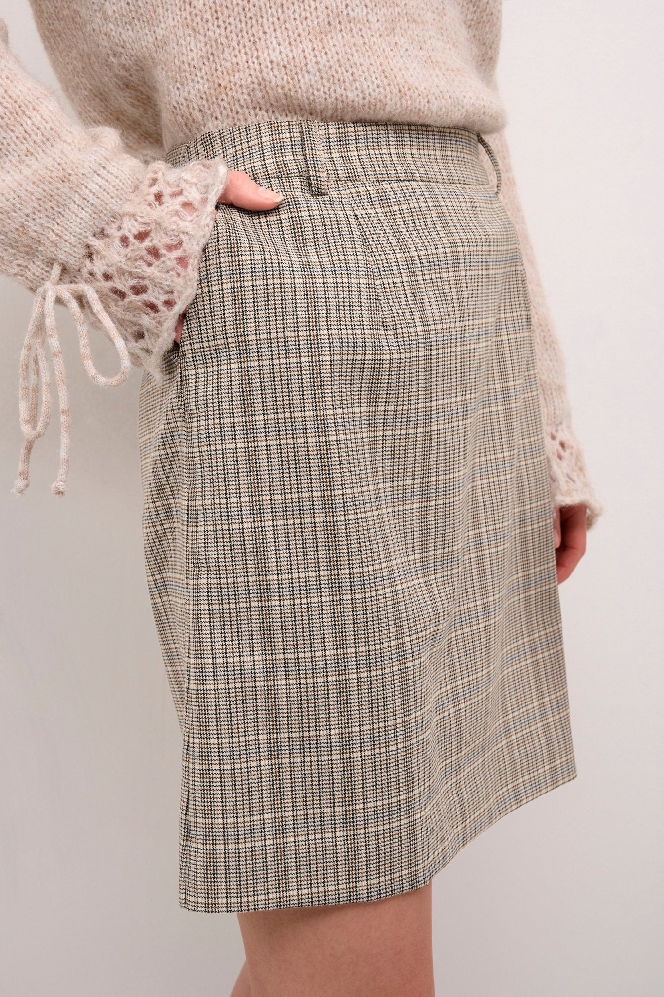 Imogen Skirt - Ancient Scroll Check - Blue Sky Fashions & Lingerie