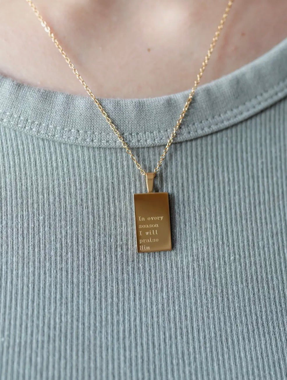 In Every Season I Will Praise 18k gold plated necklace - Blue Sky Fashions & Lingerie
