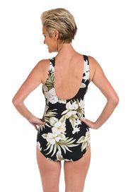 Island Greenery High Neck One Piece - Black - Blue Sky Fashions & Lingerie