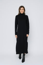 Ivy Luxe Fleece Maxi Dress - Black - Blue Sky Fashions & Lingerie