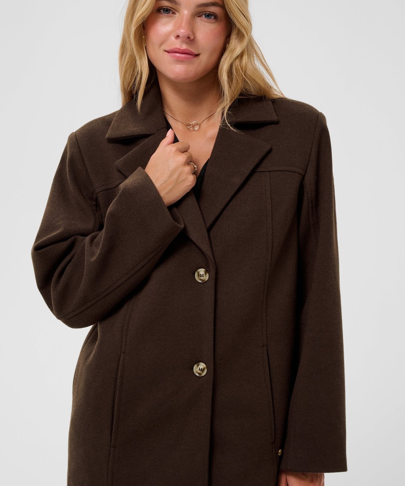 Jaze Long Coat by Cream - Java - Blue Sky Fashions & Lingerie