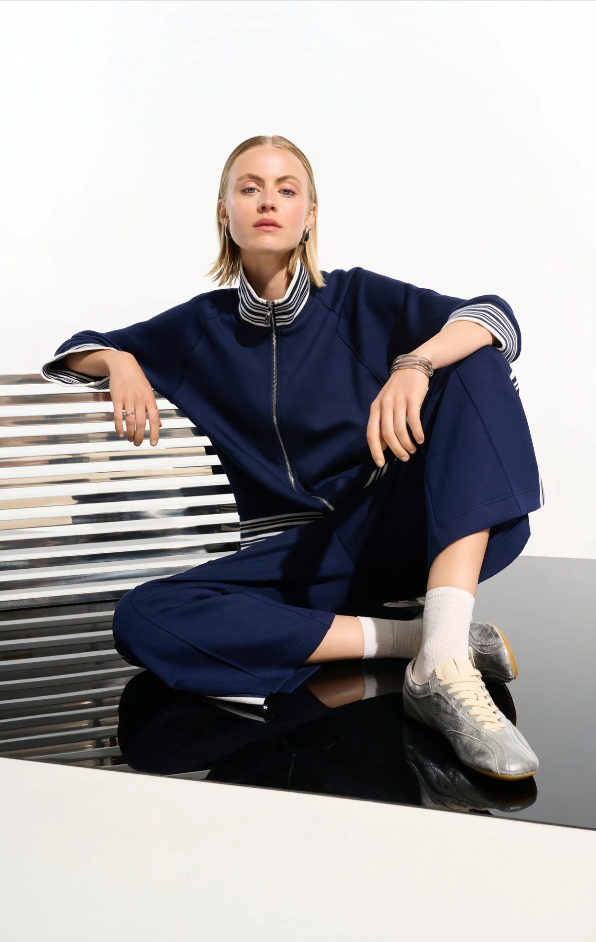 JOSEPH RIBKOFF JACKET 261617 - INDIGO/VANILLA - Blue Sky Fashions & Lingerie