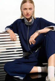 JOSEPH RIBKOFF JACKET 261617 - INDIGO/VANILLA - Blue Sky Fashions & Lingerie