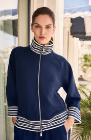 JOSEPH RIBKOFF JACKET 261617 - INDIGO/VANILLA - Blue Sky Fashions & Lingerie