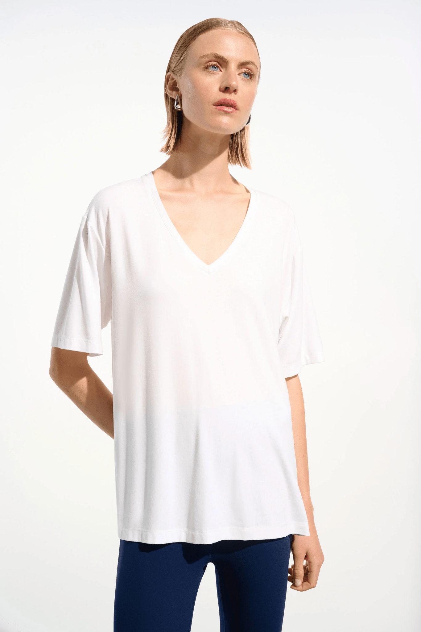 Joseph Ribkoff Jersey Boxy Tunic With V-neckline 261600 - Vanilla - Blue Sky Fashions & Lingerie