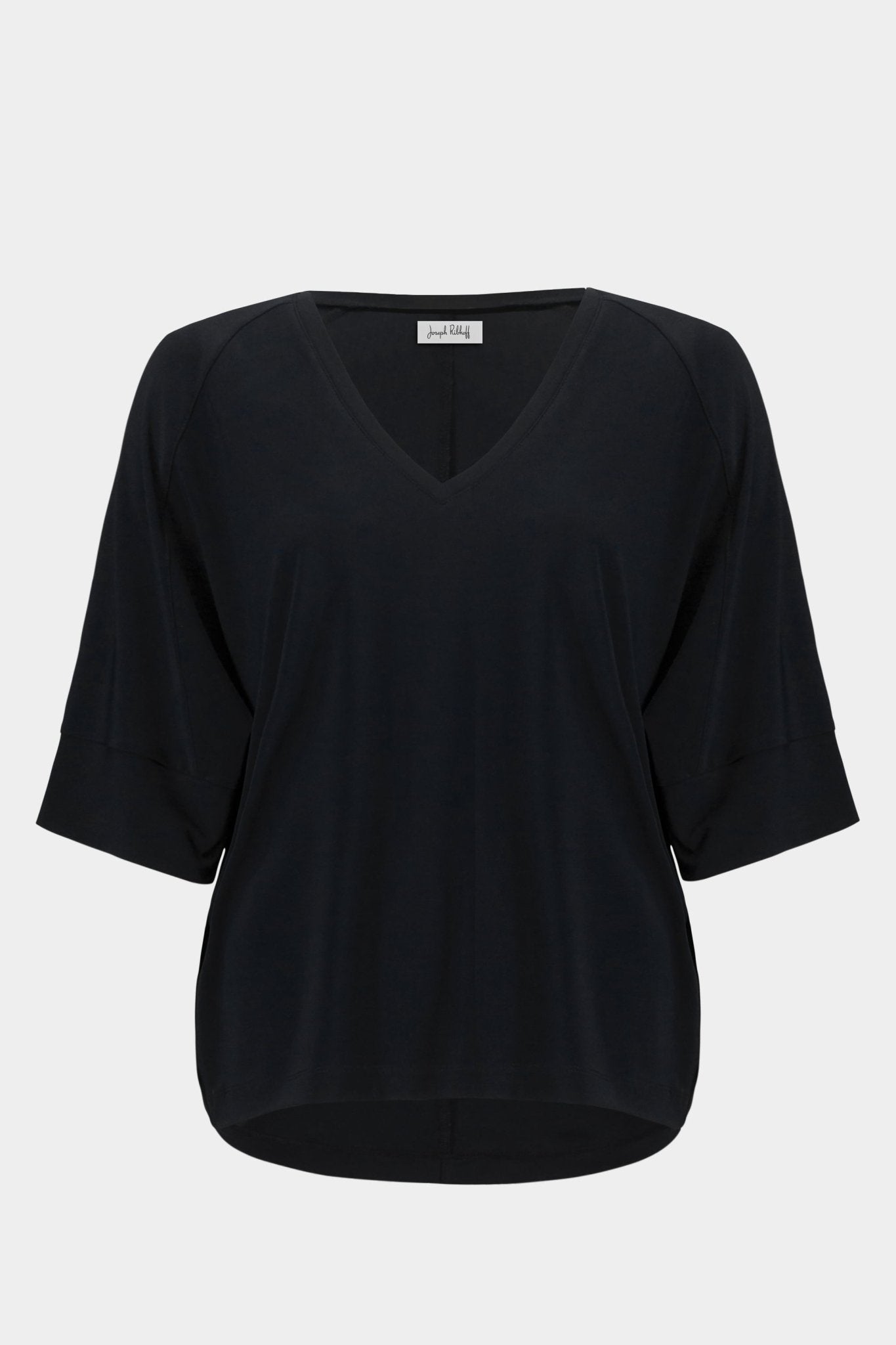 Joseph Ribkoff Jersey Boxy Tunic With V-neckline 261641 - Black - Blue Sky Fashions & Lingerie