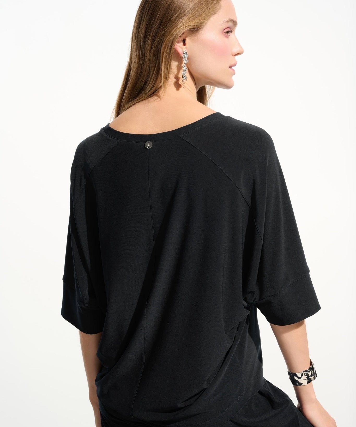Joseph Ribkoff Jersey Boxy Tunic With V-neckline 261641 - Black - Blue Sky Fashions & Lingerie
