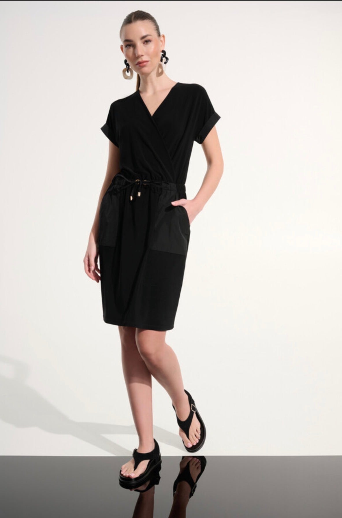 Joseph Ribkoff Knee - length Wrap Dress 262630 - Blue Sky Fashions & Lingerie