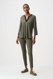 Joseph Ribkoff Nylon Spandex Compression Leggings 261625 - Avocado - Blue Sky Fashions & Lingerie