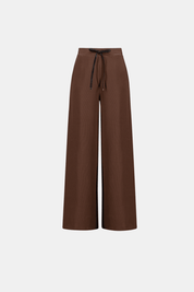 Joseph Ribkoff Rib Knit Wide-Leg Pull-On Pants 264603 - Mahogany - Blue Sky Fashions & Lingerie