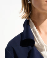 Joseph Ribkoff Scuba Jersey Coat with Sash 261602 Indigo - Blue Sky Fashions & Lingerie