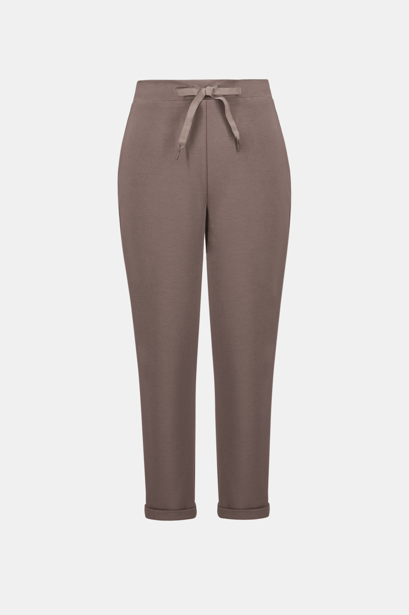 Joseph Ribkoff Scuba Jersey Pull - On Jogger Pants With Drawstring Waist 261606F26 Mink - Blue Sky Fashions & Lingerie