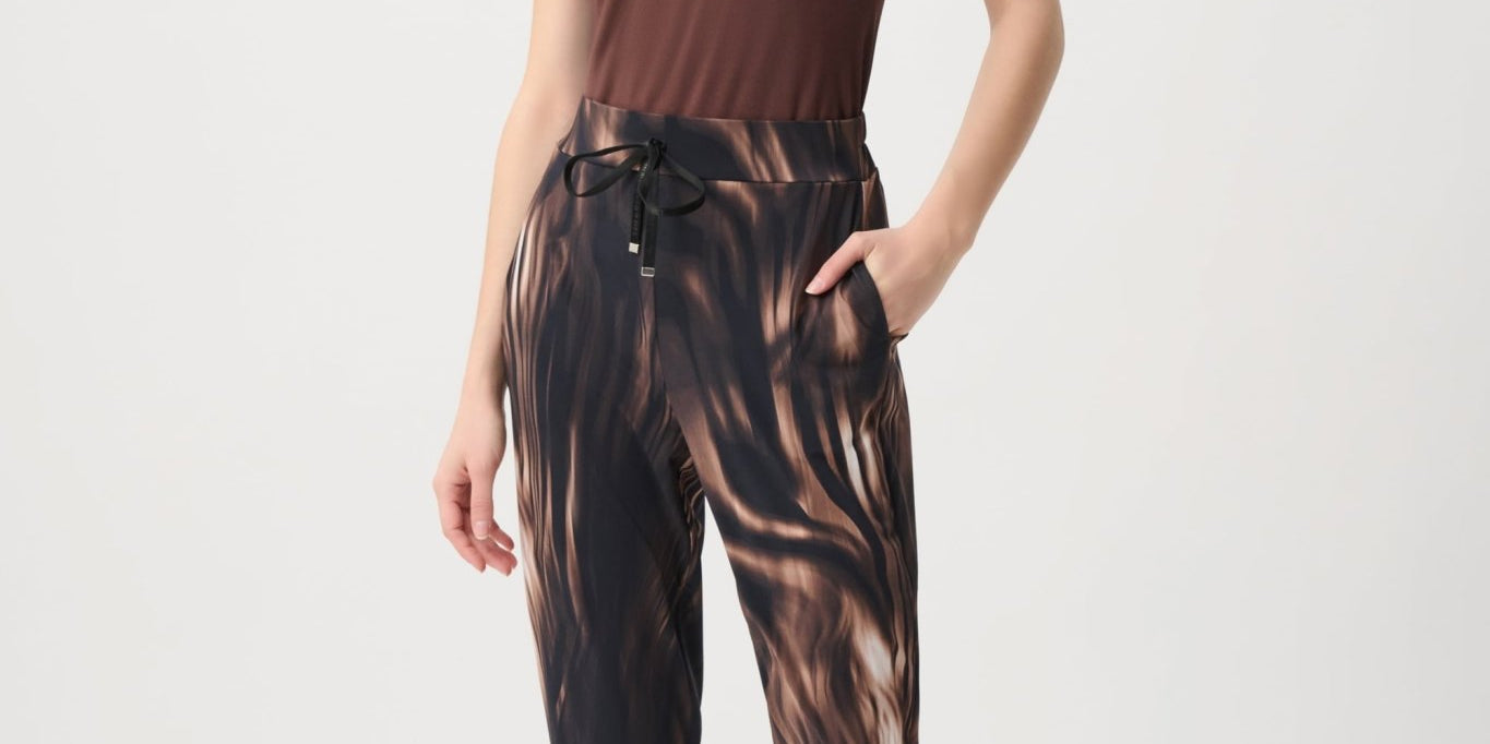 Joseph Ribkoff Silky Animal Print Joggers 264623 - Blue Sky Fashions &amp; Lingerie