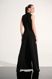 Joseph Ribkoff Silky Knit Wide Leg Jumpsuit With Zipped Neckline - Blue Sky Fashions & Lingerie