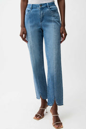 Joseph Ribkoff Slim Leg Jeans With Rhinestone Detail 261954 - Blue Sky Fashions & Lingerie