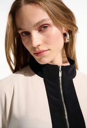 JOSEPH RIBKOFF TOP 261611 - MOONSTONE/BLACK - Blue Sky Fashions & Lingerie