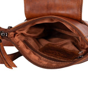 Julia leather Shoulder Bag - Cognac - Blue Sky Fashions & Lingerie