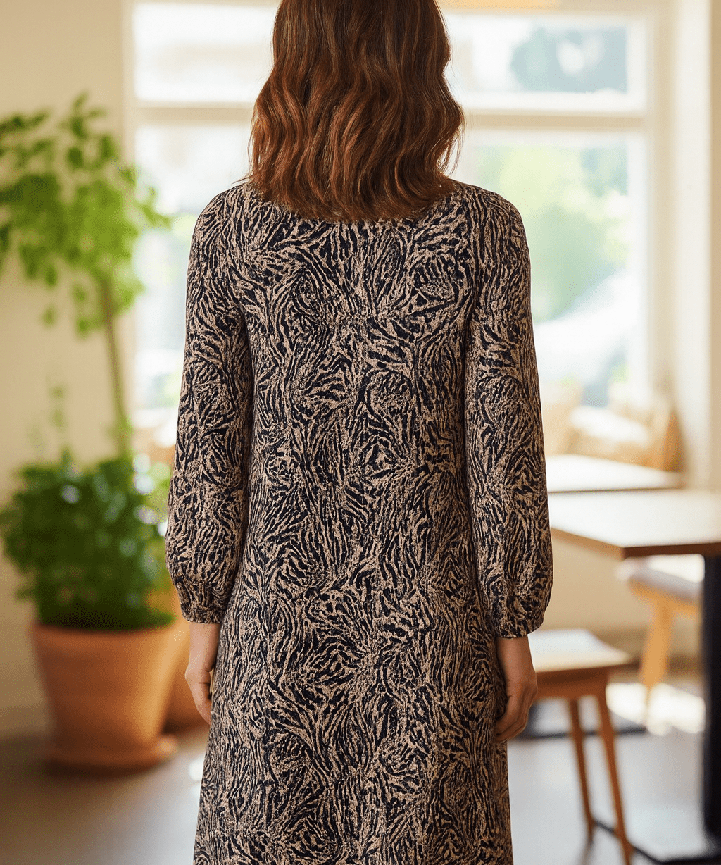 Justini Dress by Fransa - Desert Taupe - Blue Sky Fashions & Lingerie