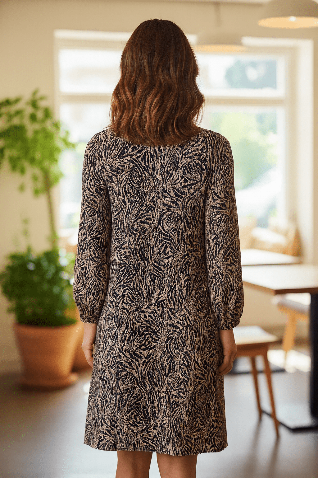 Justini Dress by Fransa - Desert Taupe - Blue Sky Fashions & Lingerie