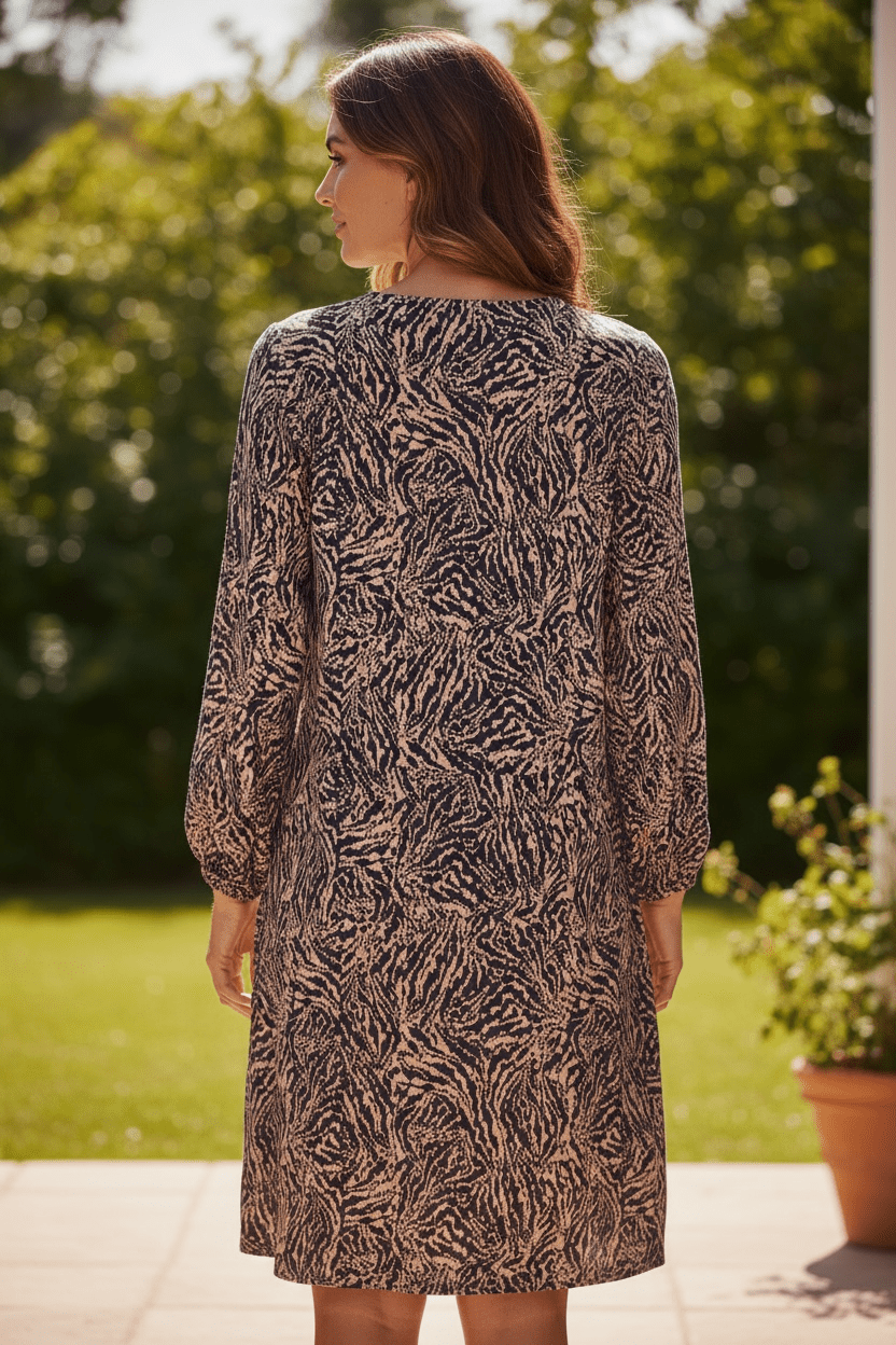 Justini Dress by Fransa - Desert Taupe - Blue Sky Fashions & Lingerie