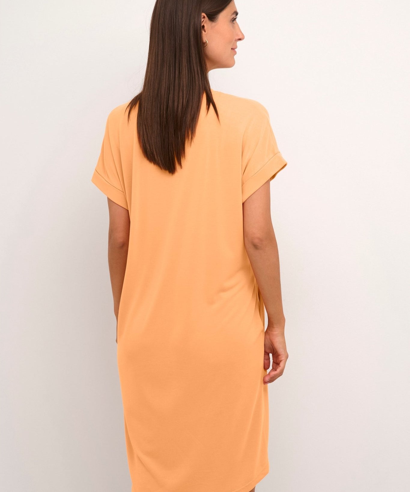 Kajsa Jersey knit T-shirt dress by Culture - tangerine - Blue Sky Fashions & Lingerie