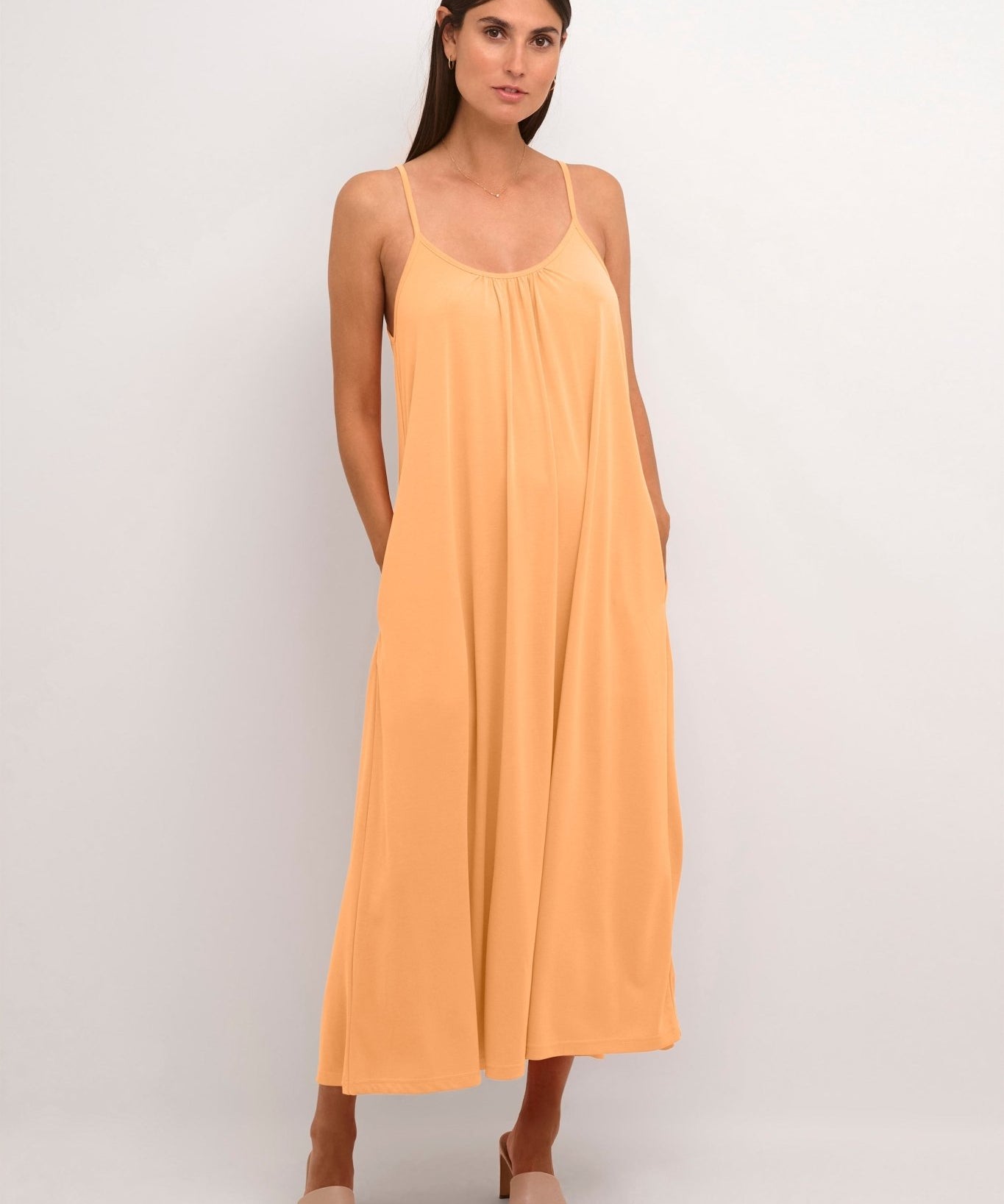 Kajsa Strap Dress by Culture - tangerine - Blue Sky Fashions & Lingerie