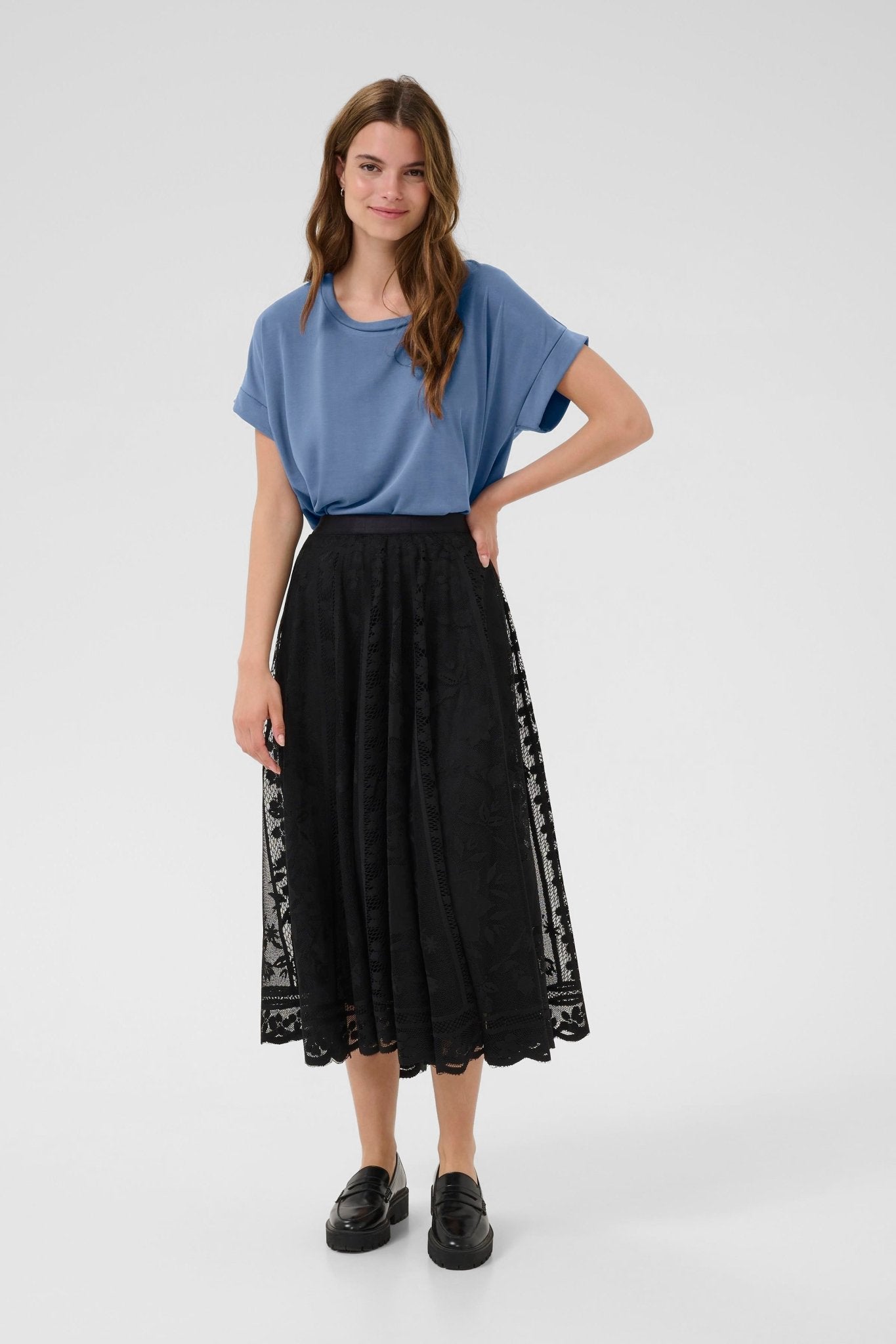 Kajsa T-shirt by Culture - Bijou Blue - Blue Sky Fashions & Lingerie