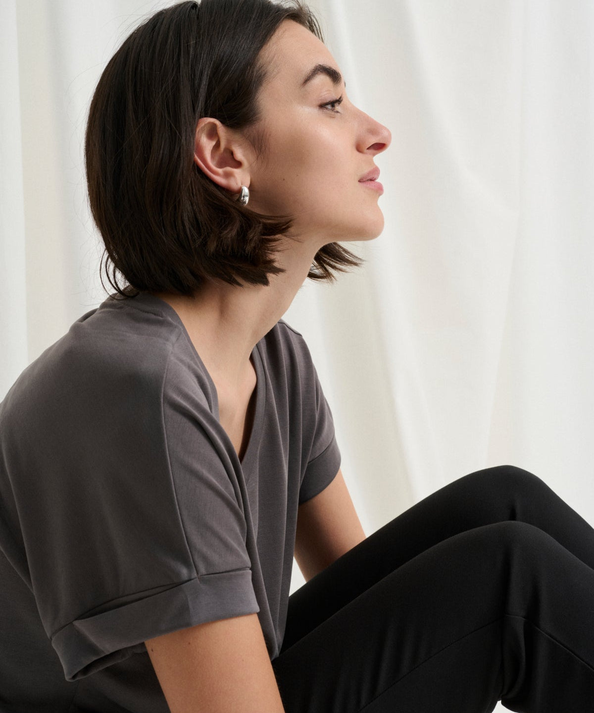 Kajsa T-shirt by Culture - Blackened Pearl - Blue Sky Fashions & Lingerie