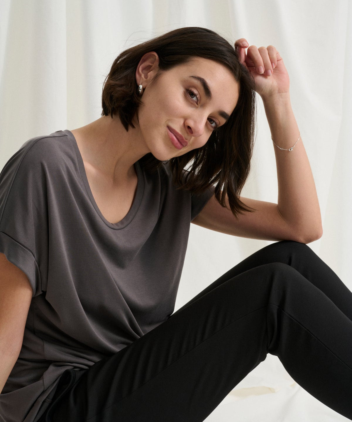 Kajsa T-shirt by Culture - Blackened Pearl - Blue Sky Fashions & Lingerie