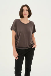 Kajsa T-shirt by Culture - Blackened Pearl - Blue Sky Fashions & Lingerie