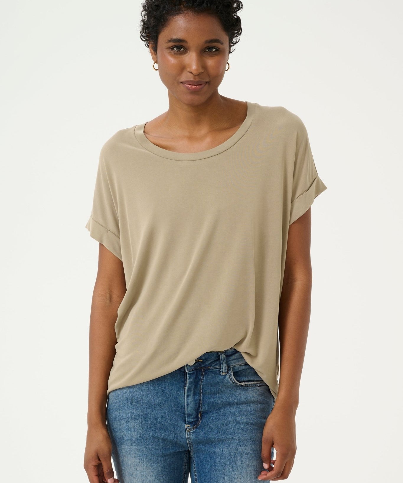 Kajsa T-shirt by Culture - Dune - Blue Sky Fashions & Lingerie