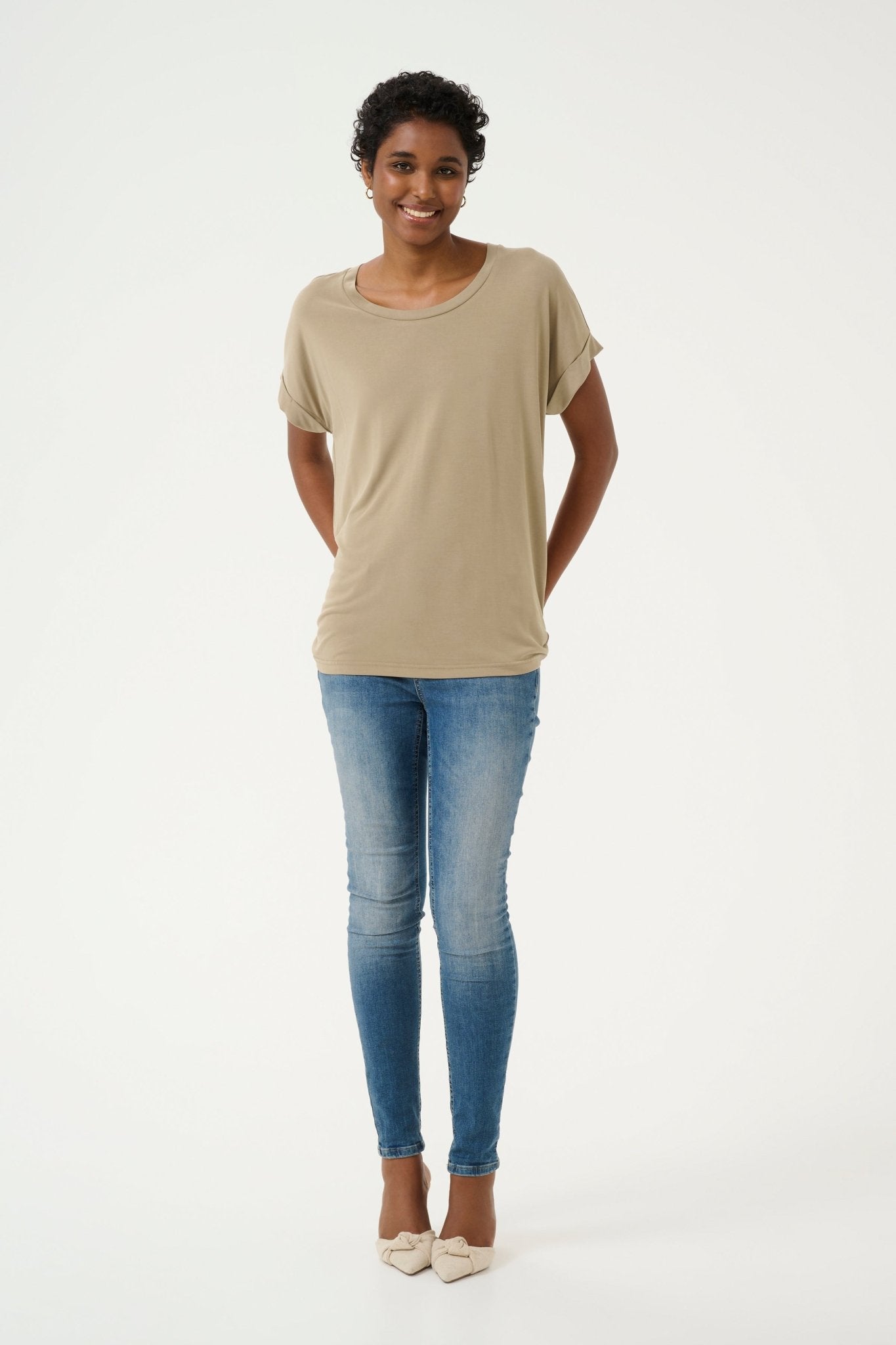 Kajsa T-shirt by Culture - Dune - Blue Sky Fashions & Lingerie