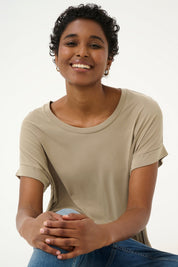 Kajsa T-shirt by Culture - Dune - Blue Sky Fashions & Lingerie