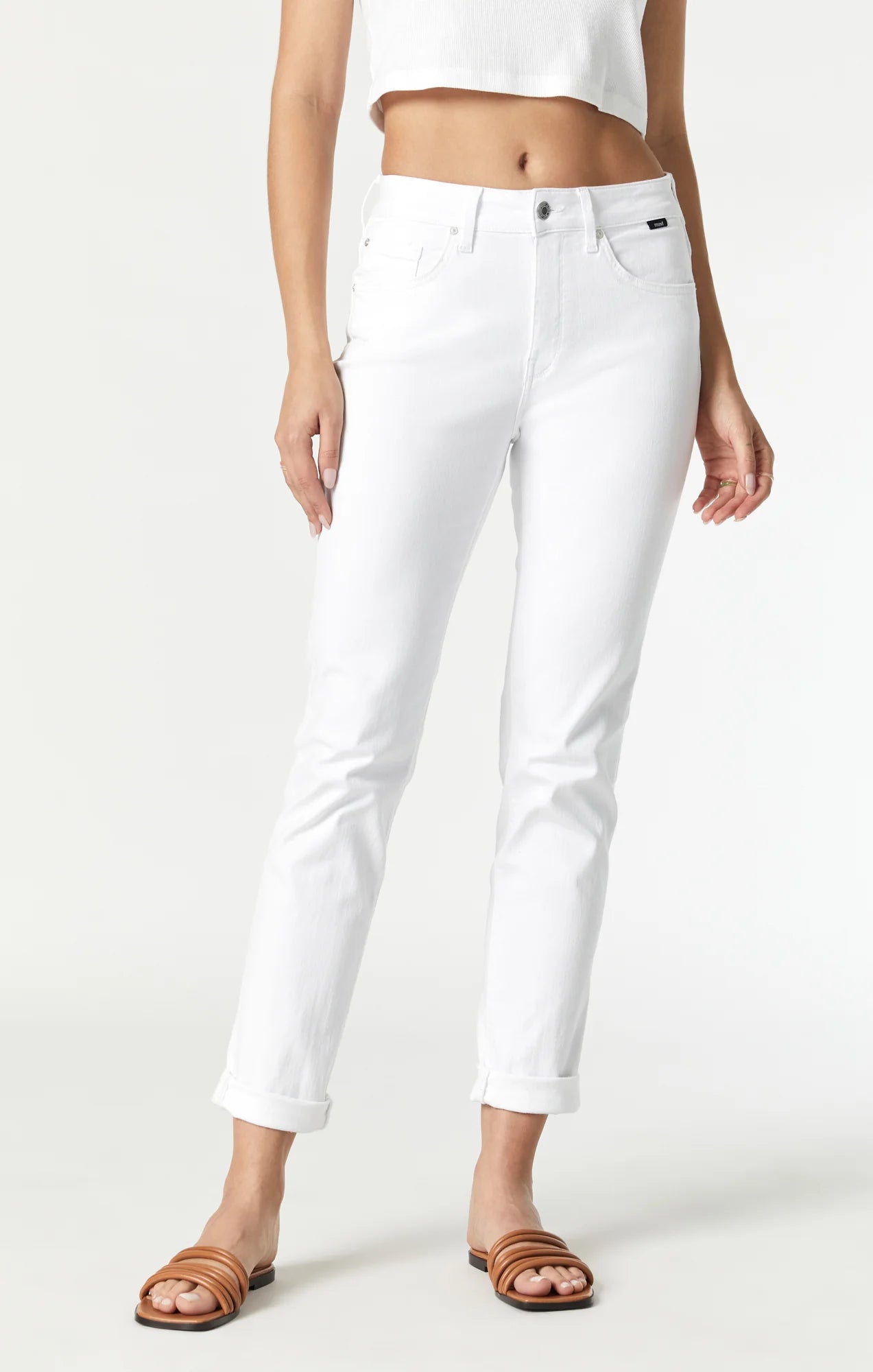 Kathleen Slim Boyfriend Jeans by Mavi - White - Blue Sky Fashions & Lingerie