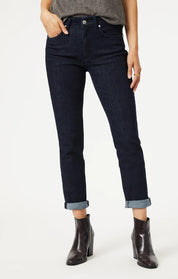 Kathleen Slim Boyfriend Jeans - Solid Rinse - Blue Sky Fashions & Lingerie