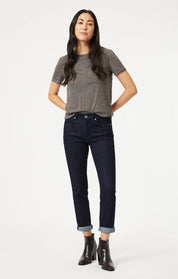 Kathleen Slim Boyfriend Jeans - Solid Rinse - Blue Sky Fashions & Lingerie