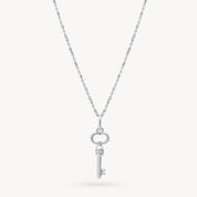 KEY TO YOUR HEART NECKLACE - SILVER VERMEIL - Blue Sky Fashions & Lingerie