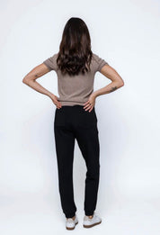 Laina-Luxe Fleece Jogger by Orb - Black - Blue Sky Fashions & Lingerie