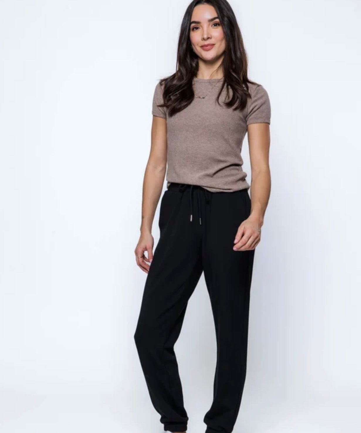 Laina-Luxe Fleece Jogger by Orb - Black - Blue Sky Fashions & Lingerie