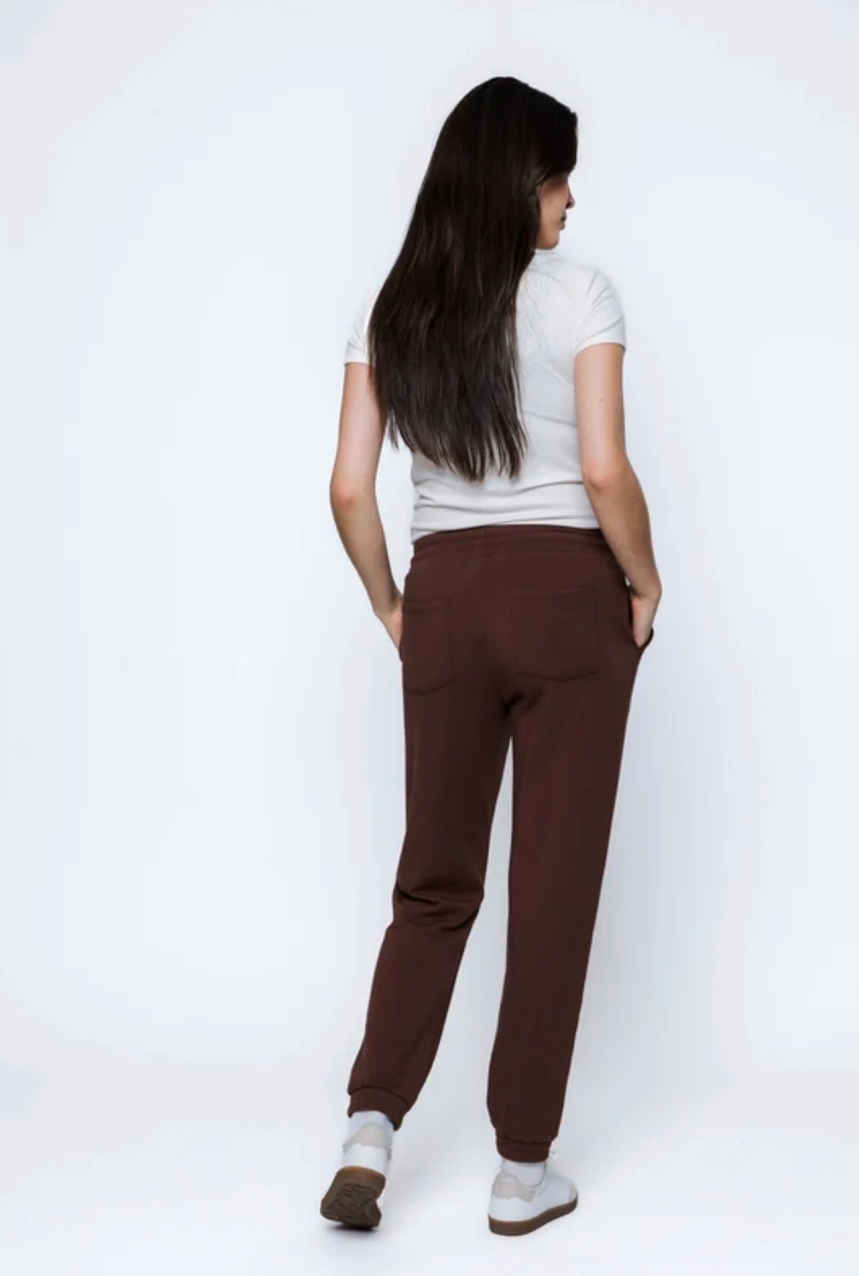 Laina-Luxe Fleece Jogger by Orb - Chocolate - Blue Sky Fashions & Lingerie