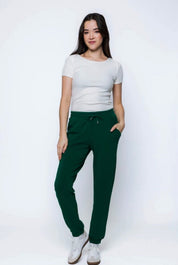 Laina-Luxe Fleece Jogger by Orb - Evergreen - Blue Sky Fashions & Lingerie