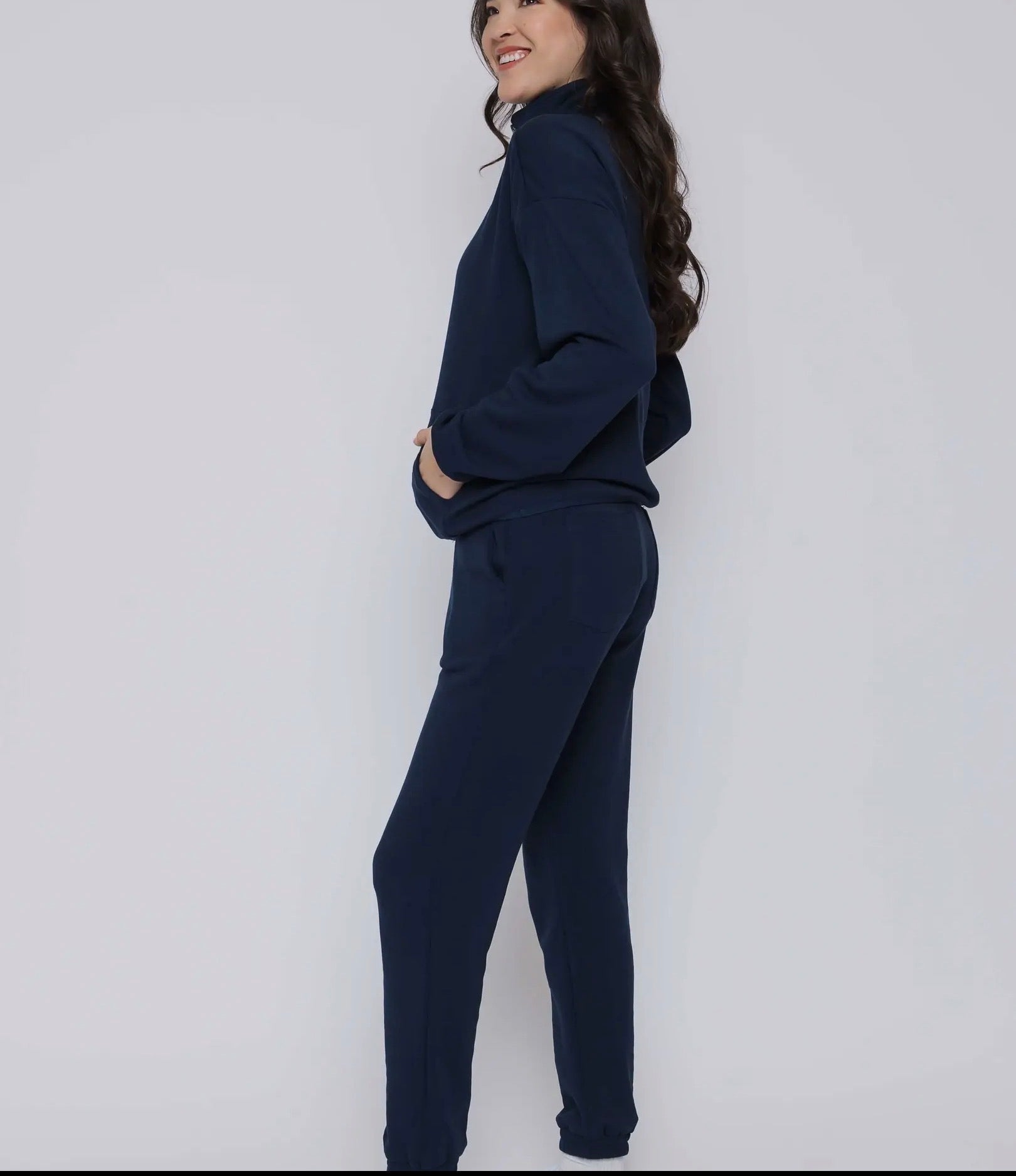 Laina - Luxe Fleece Jogger - Indigo - Blue Sky Fashions & Lingerie