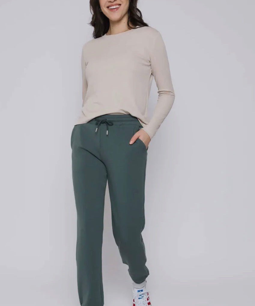 Laina - Luxe Fleece Jogger - Thyme - Blue Sky Fashions & Lingerie