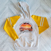 Land of Living Skies Sunset Hoodie | oatmeal - Blue Sky Fashions & Lingerie