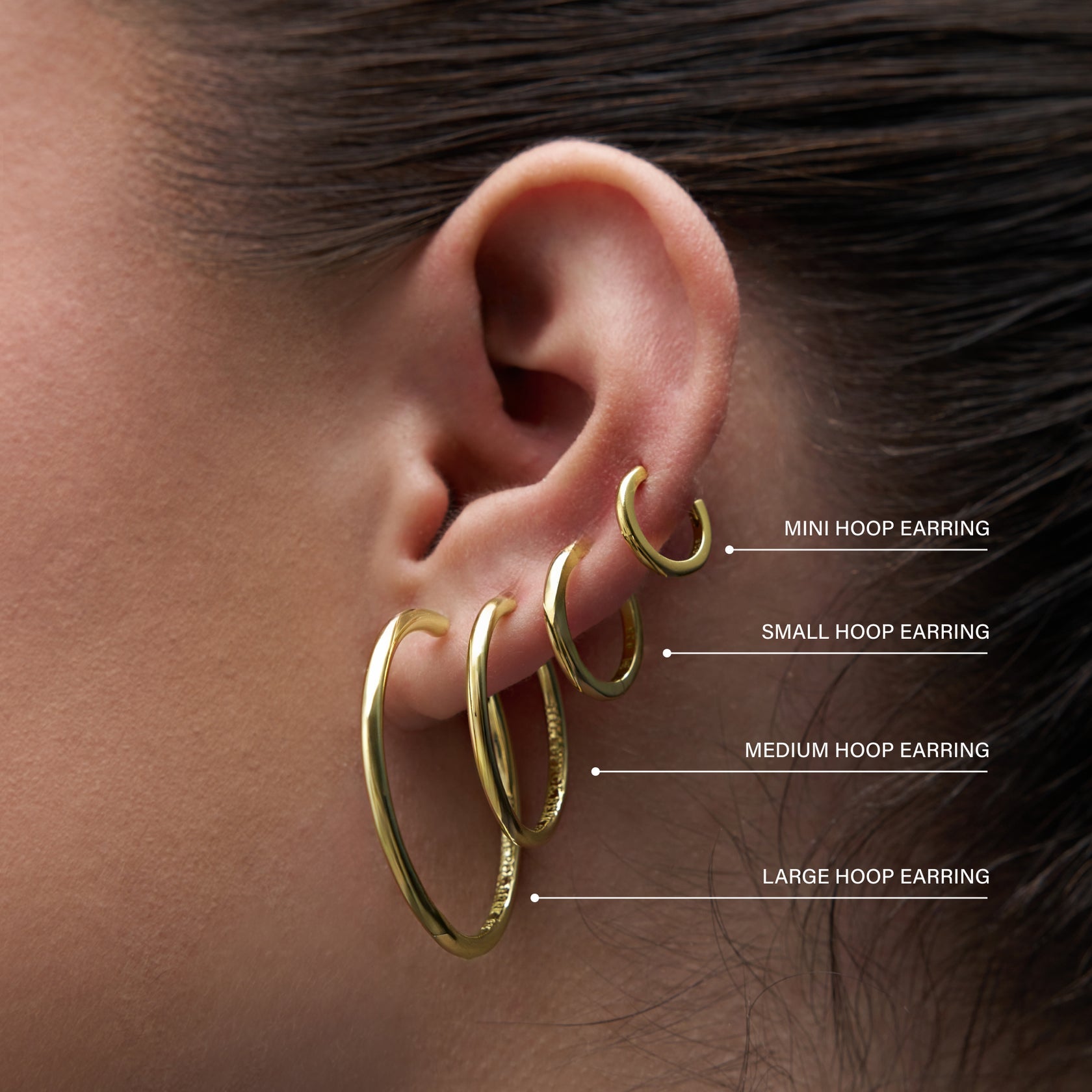 Aros Dorados Grandes Senteria - 40mm, Chapados En Oro 14K, Hipoalergénicos, Ligeros Y Elegantes Para Mujer