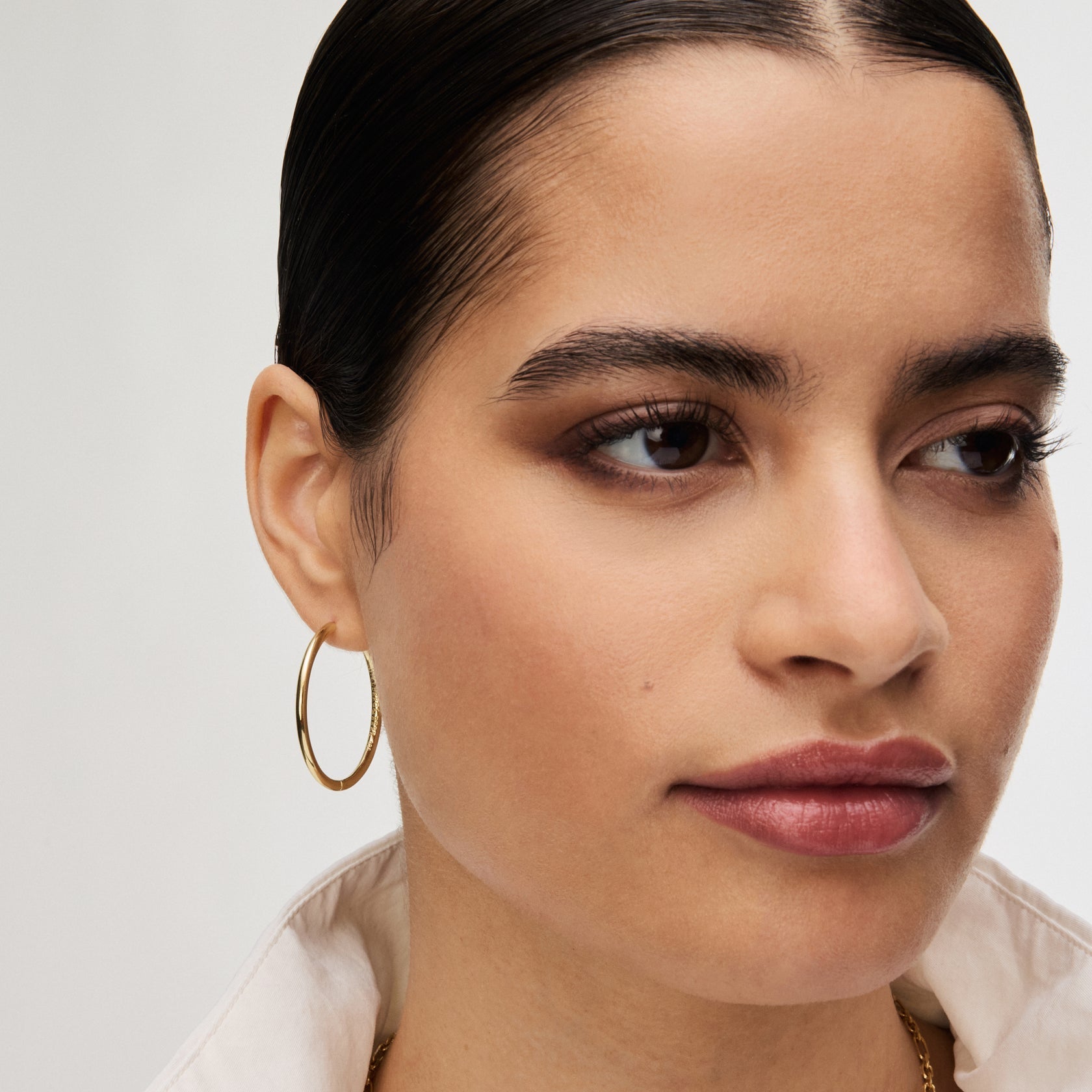 LARGE LIGHTWEIGHT HOOP EARRINGS - Gold - Blue Sky Fashions & Lingerie